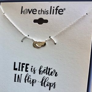 Sterling Silver flip flop necklace